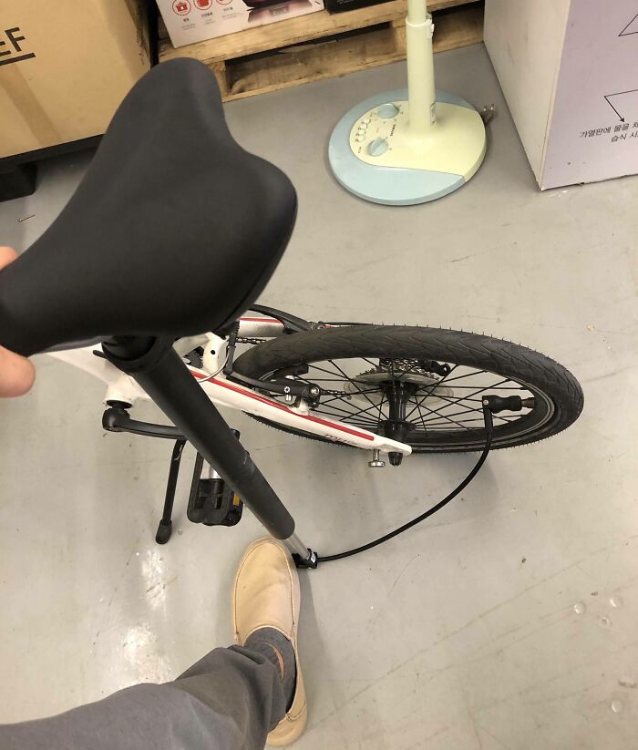 El asiento de mi bicicleta también es una bomba de aire