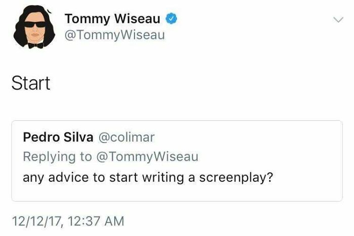 Wise Words From Tommy Wiseau