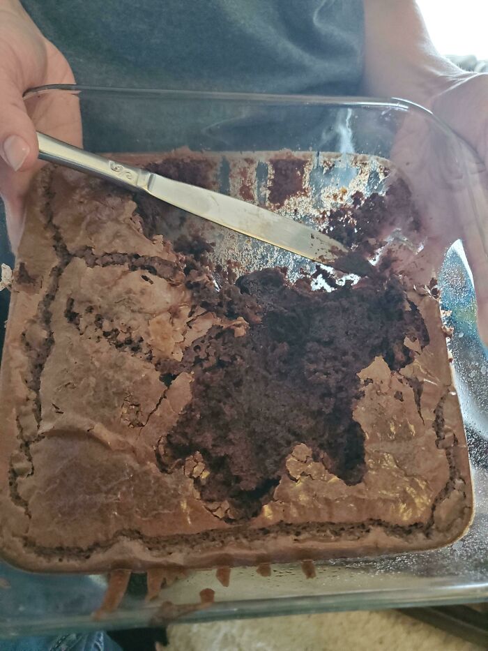 My 3.5 Year Old Ran Inside To Go To The Bathroom, But Apparently Took A Detour For A Fistful Of Brownies