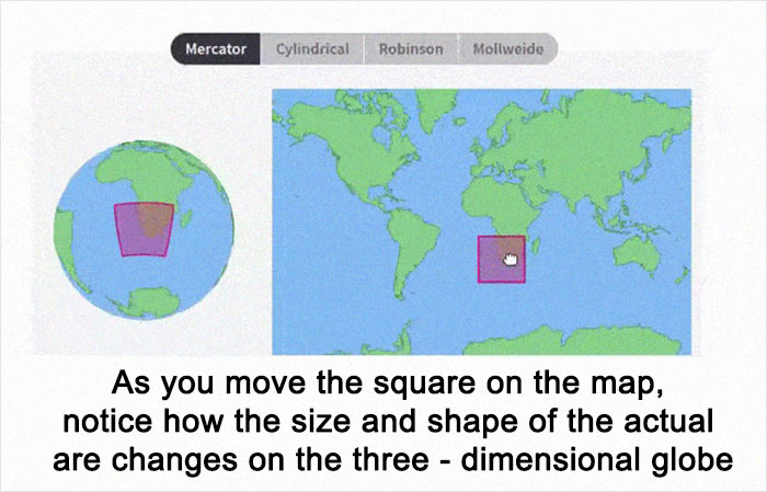 Excellent Visualisation Of The Distortions Of Different Projections