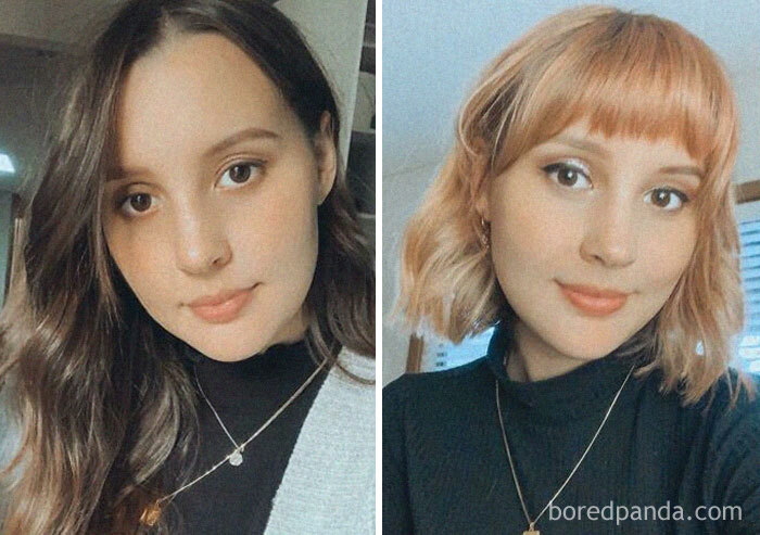 I’ve Pretty Much Had My Hair Like The Picture On The Left My Whole Life, So It’s A Huge Change For Me But I Kinda Love It!
