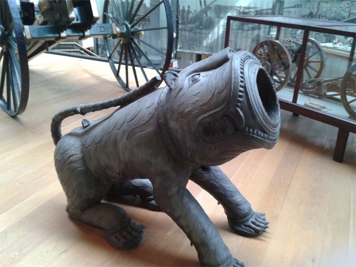 A Mortar Made At The End Of The 18th Century In The Shape Of A Tiger