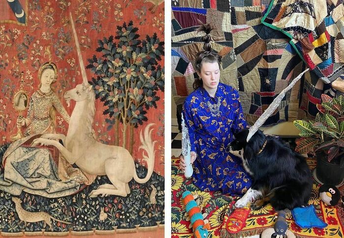 The Lady And The Unicorn, Woven Around 1500
the Lady And The Unidog, Taken In 2020
#betweenartandquarantine #tussenkunstenquarantaine