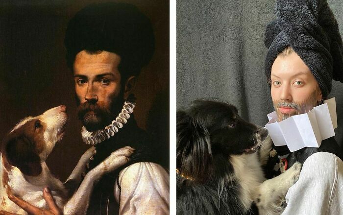 Portrait Of A Man With A Dog, 1585
portrait Of A (Wo)man With A Dog, 2020
#betweenartandquarantine #tussenkunstenquarantaine