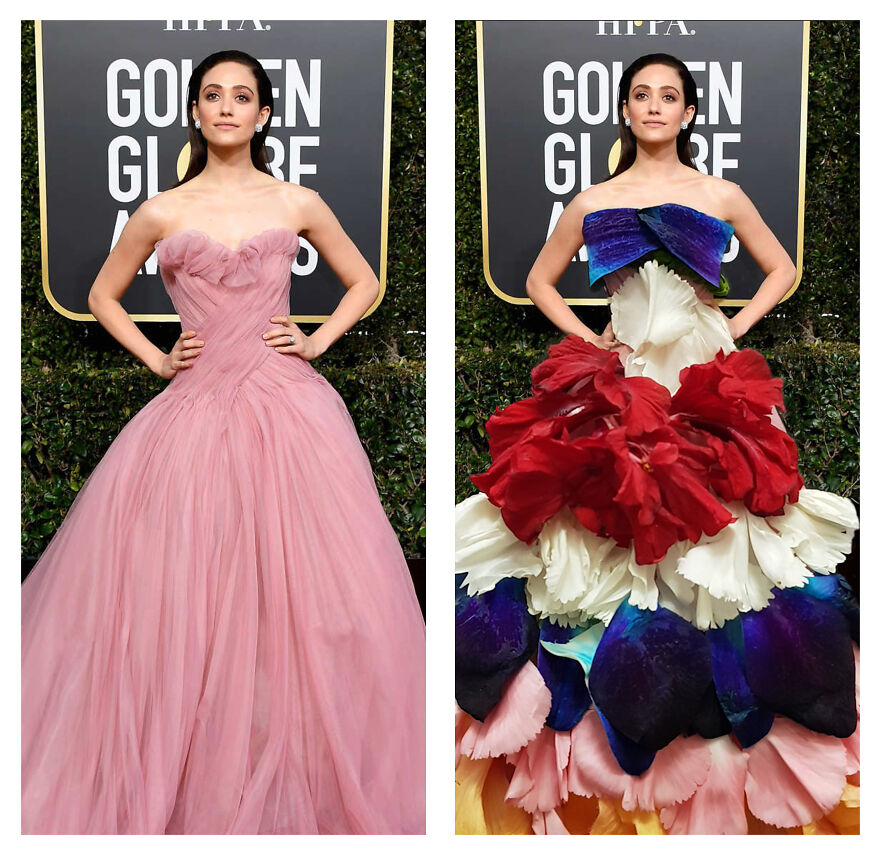 Recreating Celebrity Red Carpet Looks With Flowers