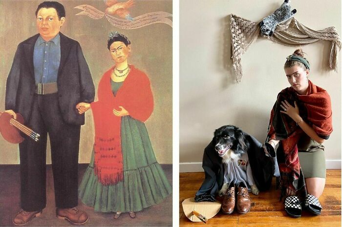 Frida And Diego Rivera, 1931
eliza And Finn Reinhardt, 2020
#tussenkunstenquarantaine #betweenartandquarantine #gettymuseumchallenge