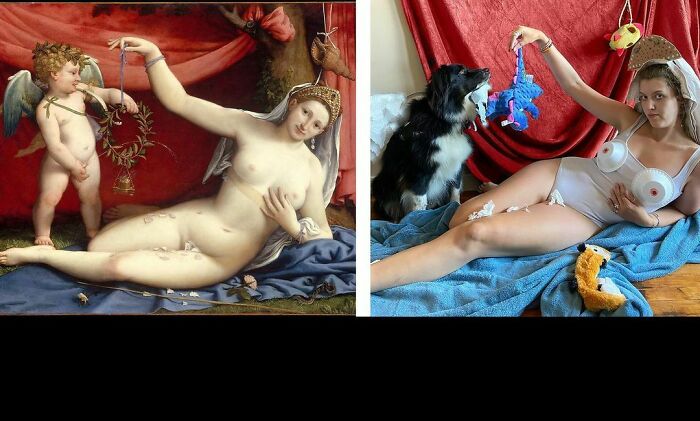 Venus And Cupid, 1520s
venus And Finn, 2020
#tussenkunstenquarantaine #betweenartandquarantine #gettymuseumchallenge