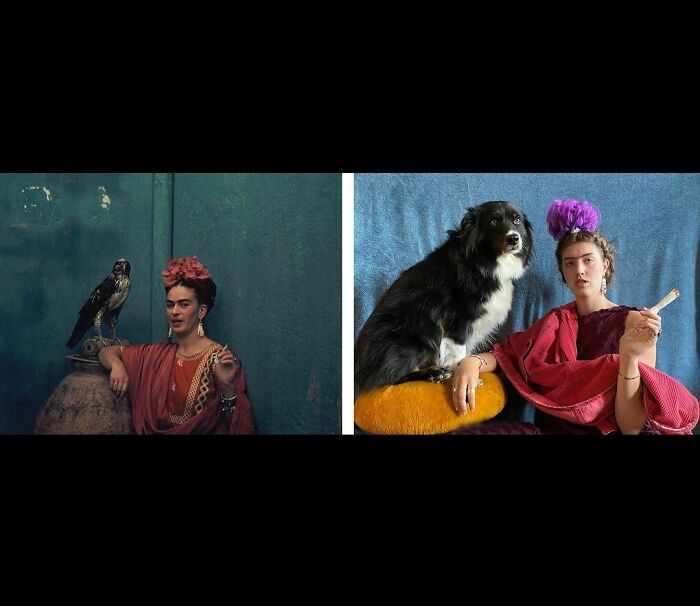 Frida Kahlo, 1939
eliza Reinhardt, 2020
#tussenkunstenquarantaine #betweenartandquarantine #gettymuseumchallenge