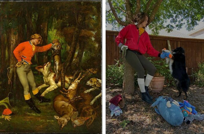 After The Hunt, Ca. 1859 (Gustavo Courbet)
during The Hunt, 2020
#tussenkunstenquarantaine #betweenartandquarantine #gettymuseumchallenge
