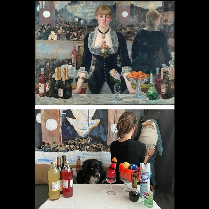 A Bar At The Folies-Bergère, 1882
a Bar At Ma Maison, 2020
by Èdouard Manet @courtauld
#tussenkunstenquarantaine #betweenartandquarantine #gettymuseumchallenge