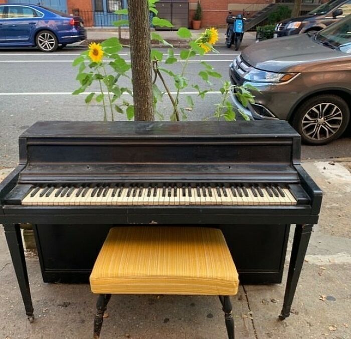 Listen, We Don’t Ask For Much... But We Have An Ask. Before Picking This Beautiful Piano Up, Can We Hear A Song Or Two? We’ll Play Them Here! Carlton Ave Between Myrtle And Willoughby!