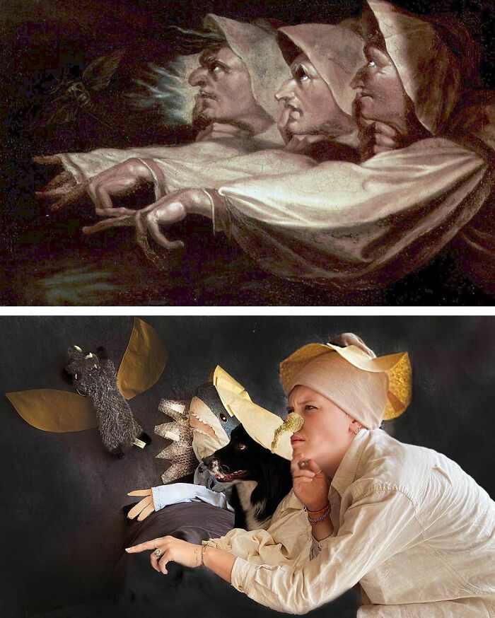 The Weird Sisters, 1783 By Henry Fuseli vs. The Weird Siblings, 2020
