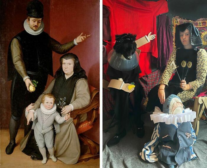 Family Portrait, 1585 By Bartolomeo Passarotti vs. Family Portrait, 2020