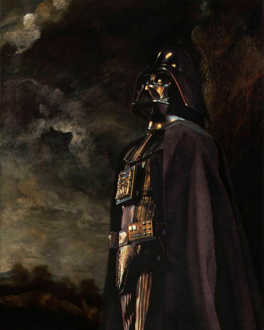 Lord Vader Trying Out A Different Twist On Old Paintings