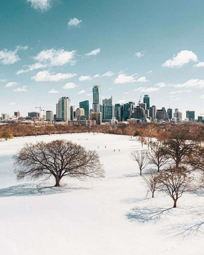 Austin Covered In Snow