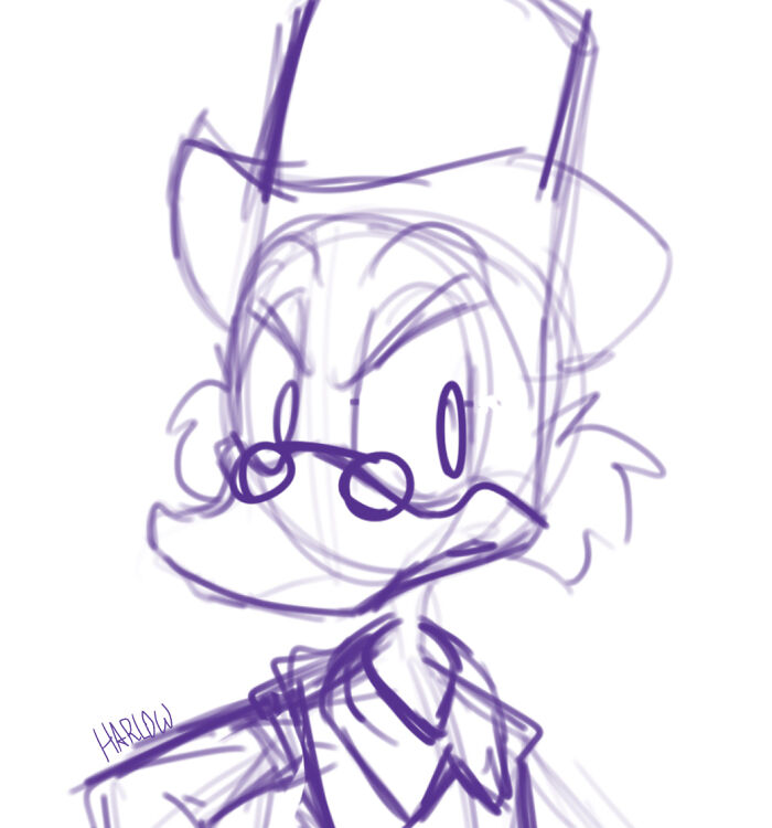 It’s Only A Sketch, But I’m Really Proud Of It. This Was The First Time I’d Ever Drawn Scrooge. Apparently, I Can Draw Ducks