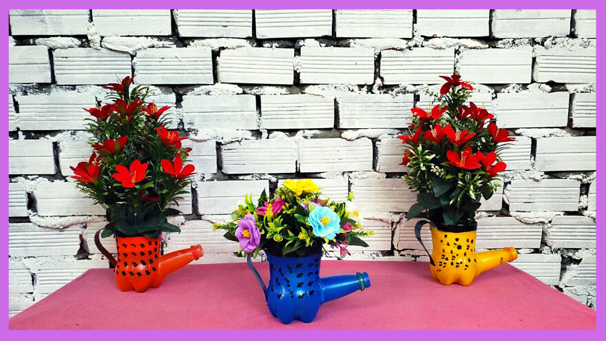 DIY Garden | Recycling Plastic Bottles Into Beautiful Kettle Flower Pots For Your Garden