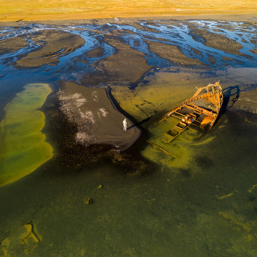 Shipwreck On South Coast Of Iceland