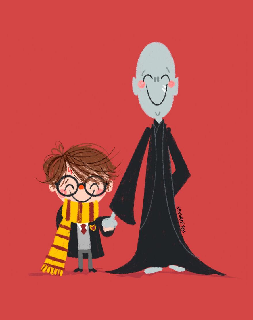 Harry Potter And Voldemort From "Harry Potter"