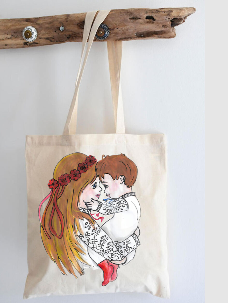 I Paint On Tote Bags Inspired By Romanian Traditional Blouse-Ia