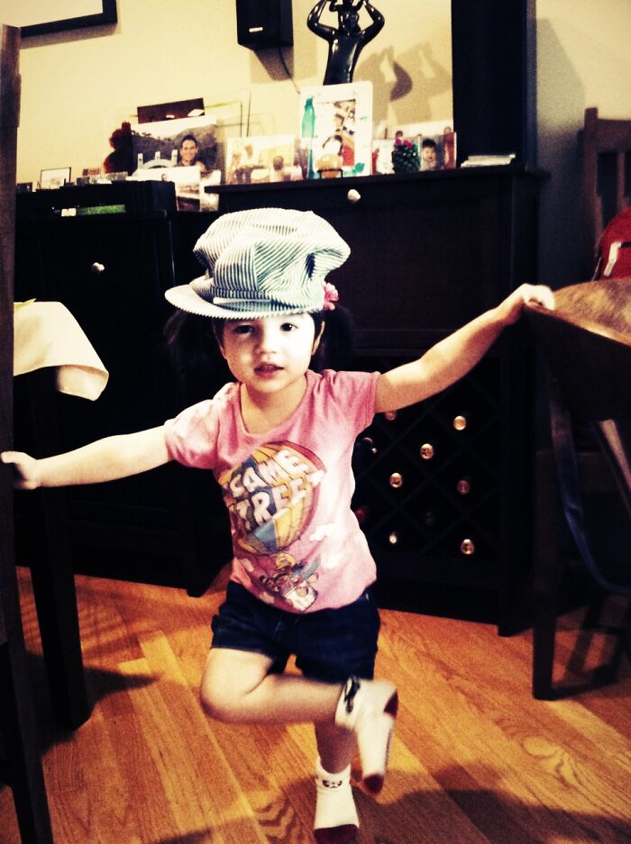 I Found An Old Hat Of My Mom's And Put It On And Then Posed. I Was About Three.