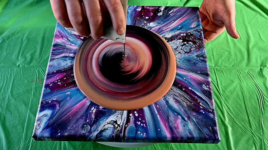 Moon Phases 🌘 ~ Split Cup Acrylic Pour Painting ~ Fluid Art Moon Phases 🌘 ~ Split Cup Acrylic Pour Painting ~ Fluid Art
