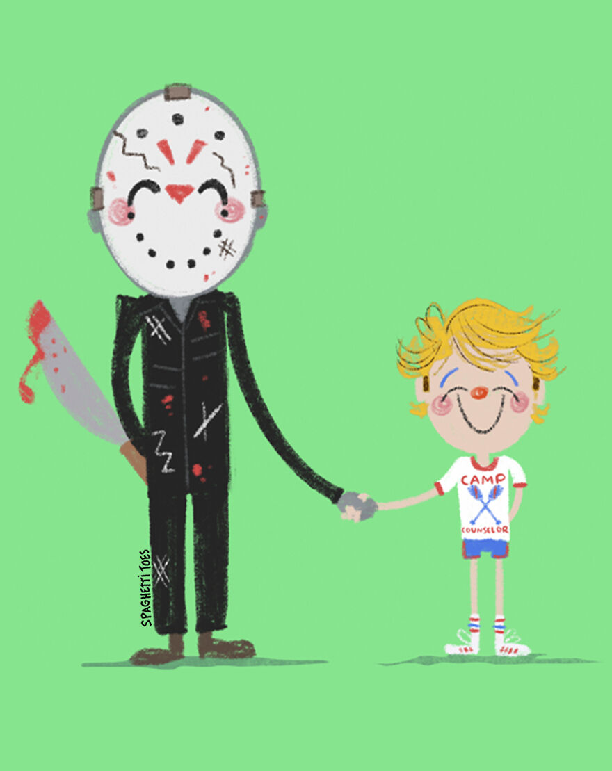 Jason And A Camp Counselor From Friday The 13th