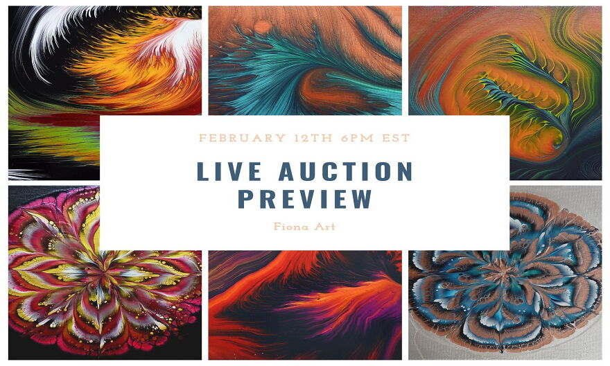 Live Auction Preview ~ Join Me On Friday, February 12th 2021 At 6pm Est ~ Acrylic Paintings Live Auction Preview ~ Join Me On Friday, February 12th 2021 At 6pm Est ~ Acrylic Paintings