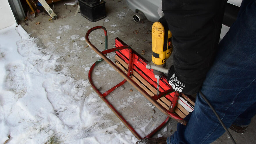 Made A Sled-O-Boat -Winter Vehicle Powered By Human