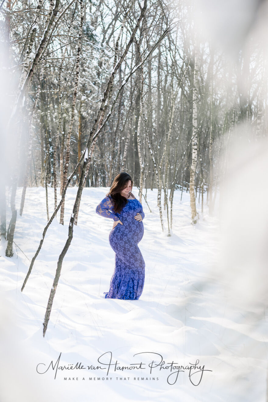 Pregnant In The Snow