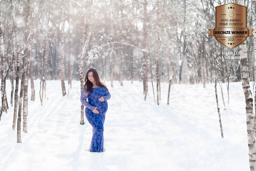 Pregnant In The Snow