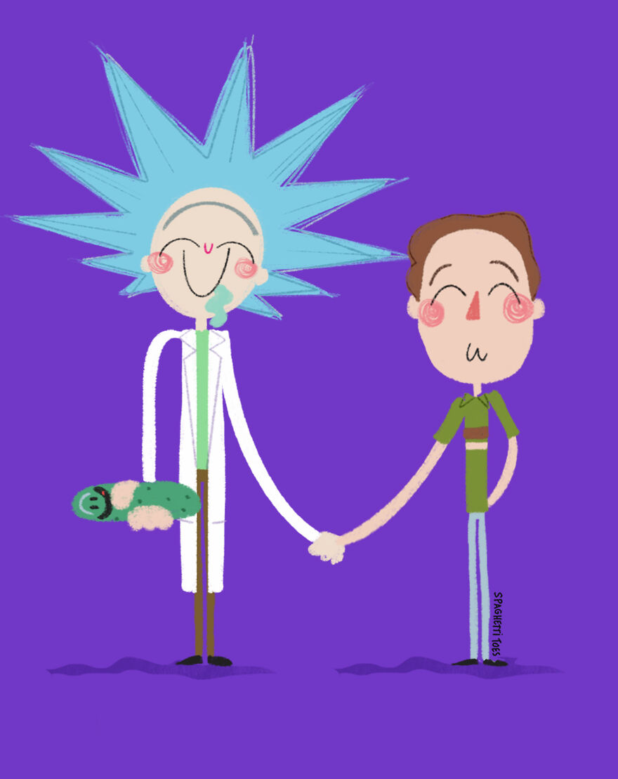 Rick Sanchez And Jerry Smith From "Rick And Morty"