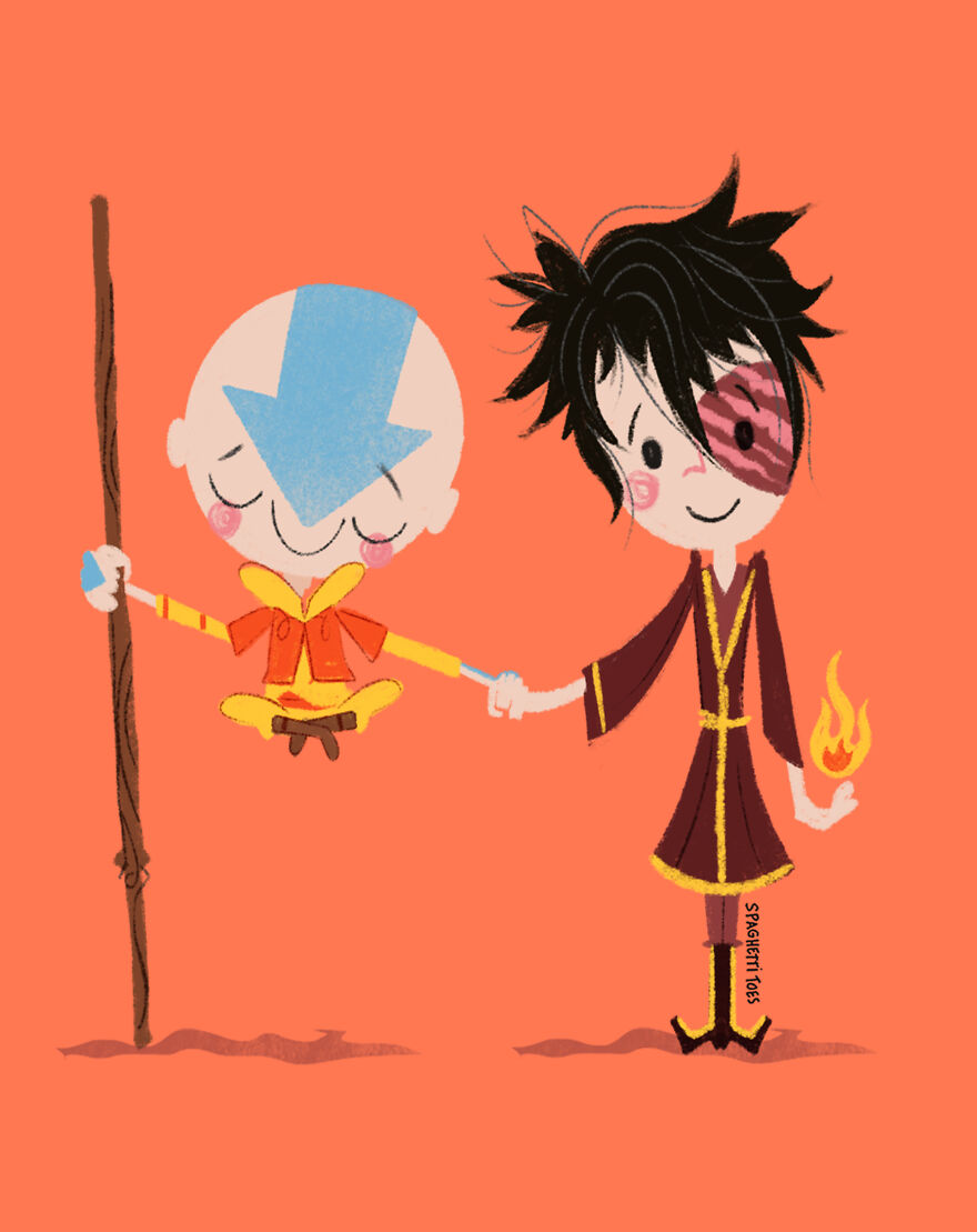 Aang And Zuko From "Avatar: The Last Airbender"