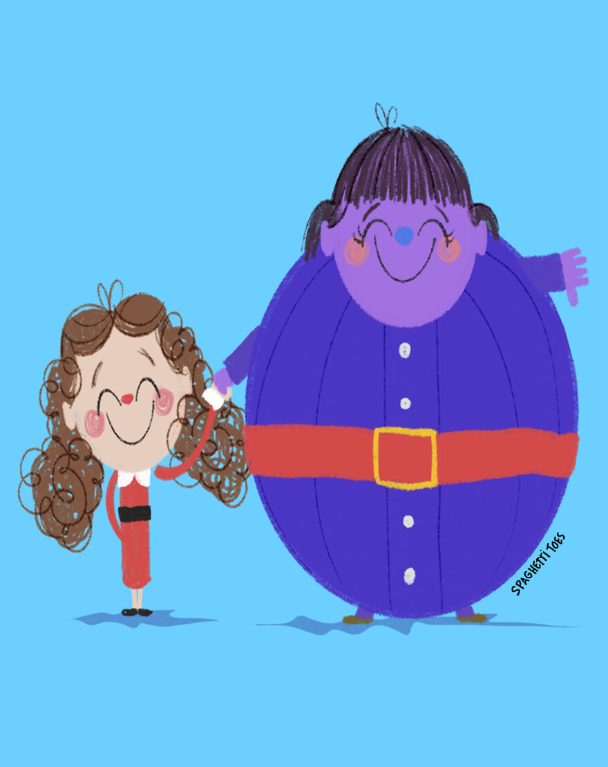 Veruca Salt And Violet Beauregarde From "Willy Wonka & The Chocolate Factory"