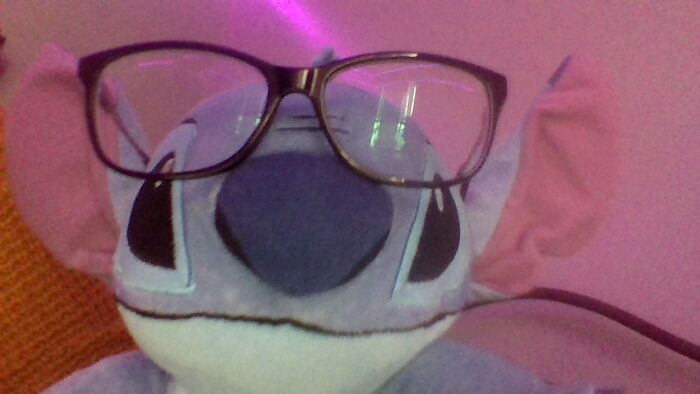 Honestly Just Pretend A Cute Anime Cat Is Here Instead Of A Stitch With Glasses. Thanks.