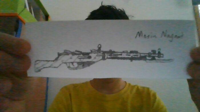 Sorry About The Bad Image Quality... I Drew A Mosin Nagant From Memory...