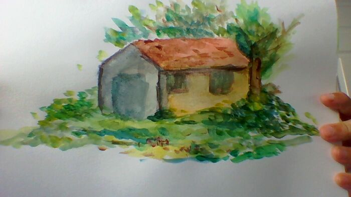 I Did This When I Was 12, Almost 13. This Was From A Painting Tutorial Because I Was Unfamiliar With Watercolour