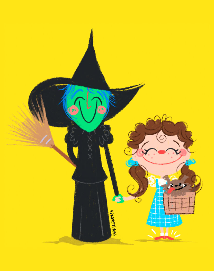 The Wicked Witch And Dorothy From "Wizard Of Oz"