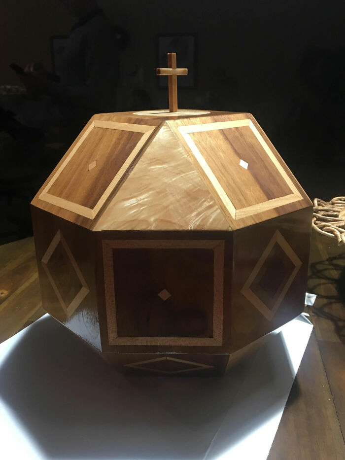 My Mom Died From Cancer, But Before She Passed She Asked Me To Make Her Urn. We Would Jokingly Refer To It As Her Death Box. She Was A Strong Woman
