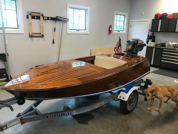 Boat I Made In My Garage. Plans Are From Glen-L Boat Plans. This Is The "Squirt" 10 Footer. Took Me 2 Years To Make. I Had A Blast Making It