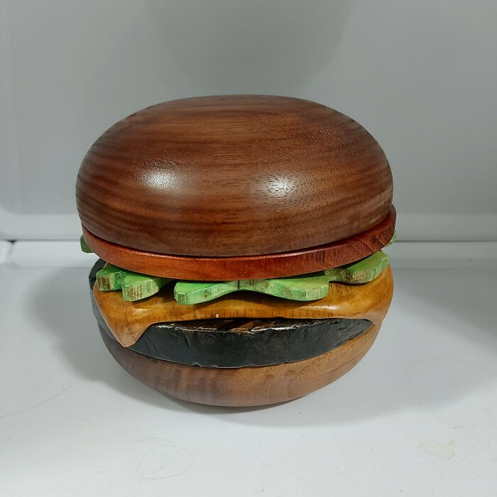"The Burger" Got Inspired To Make A Wooden Burger Puzzle For My Nephew! What Do You Think?