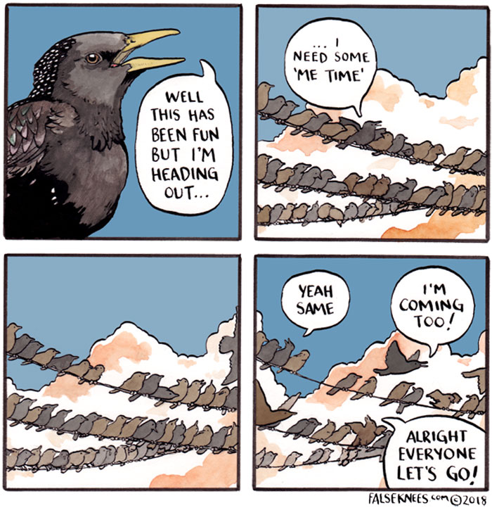 30 Funny Animal Comics That Show What Is Really Happening Out In The Wild By ‘False Knees’
