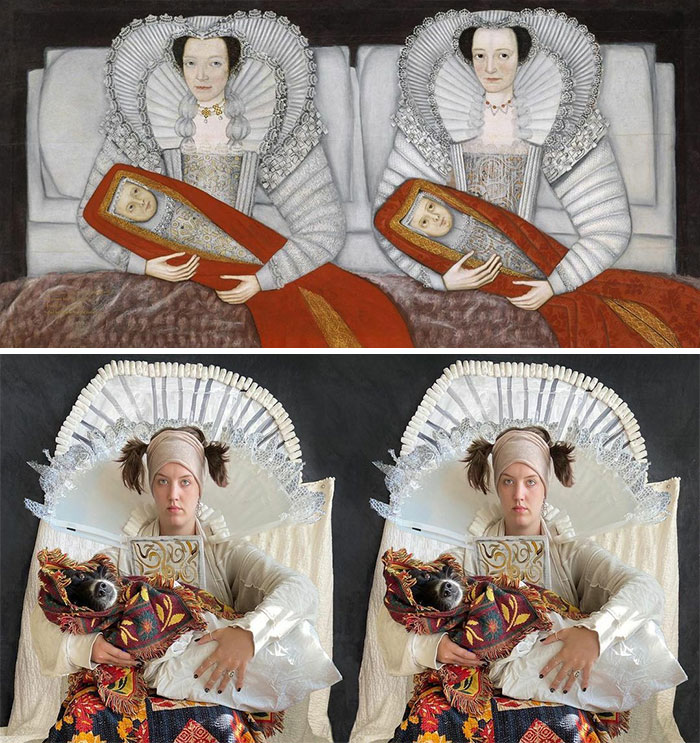 The Cholmondeley Ladies, 1600-1610 By Unknown Artist vs. The Reinhardt Ladies, 2020