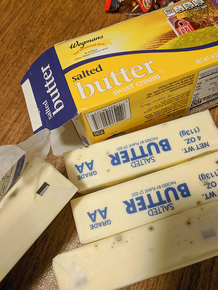Opened Up A New Package Of Butter While Making Dinner And All Of Them Had Mold