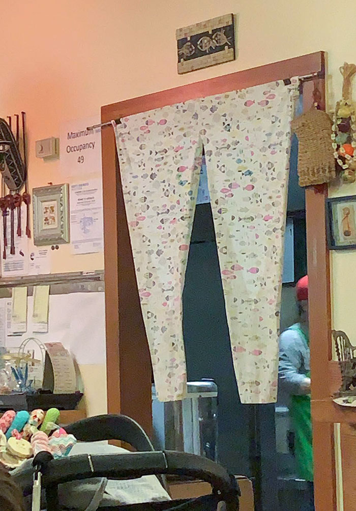 These Doorway Curtains At A Sushi Restaurant