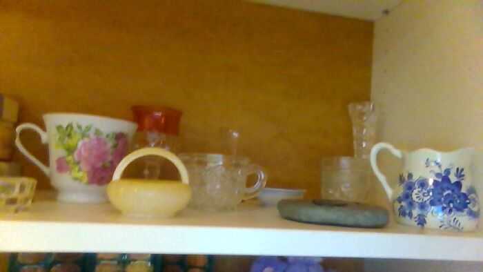 Not Thrift Store, But Garage Sale. In Love With Pretty Crystal Stuff, Even If All They Do Is Sit On My Shelf Xd