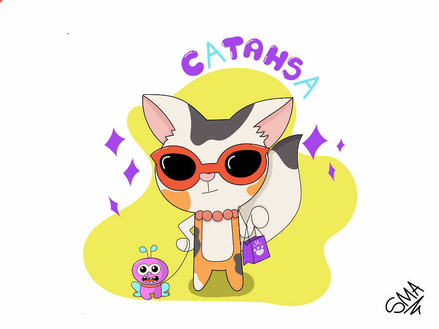 Catasha Calico And Her Pet Bongo.