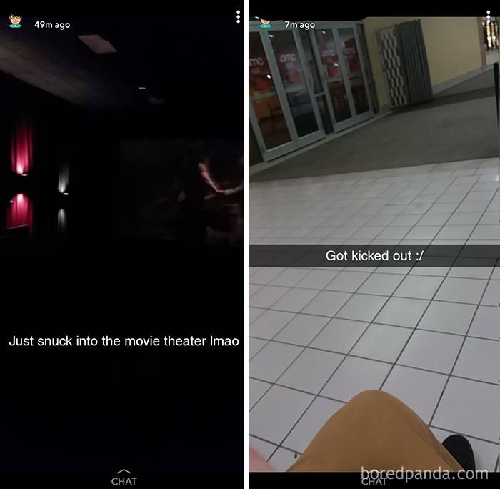 My Friend's Two Most Recent Snaps On His Story