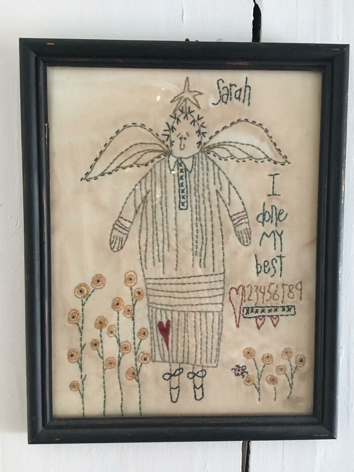 My Dad Found And Bought This Sampler For Me For My Birthday Several Years Ago From An Antique Shop, Because, Well, My Name’s Sarah And He’s Got A Real Dry And Awesome Sense Of Humor