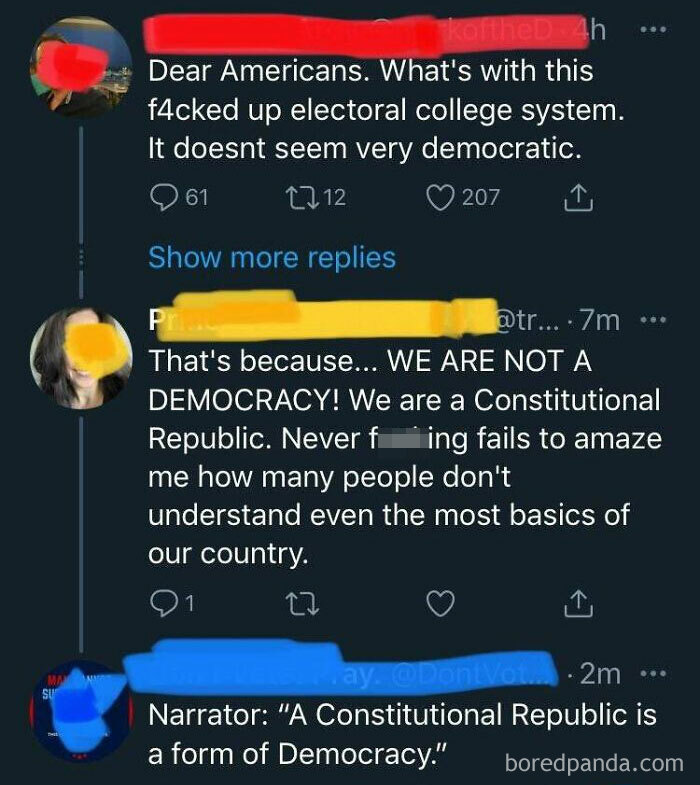 “That’s Because We Are Not A Democracy!”